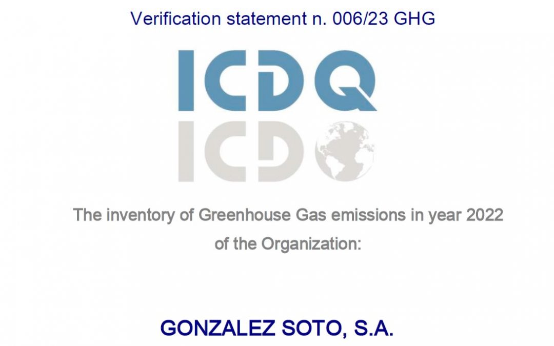 Certificación González Soto, S.A. Huella de Carbono MITECO